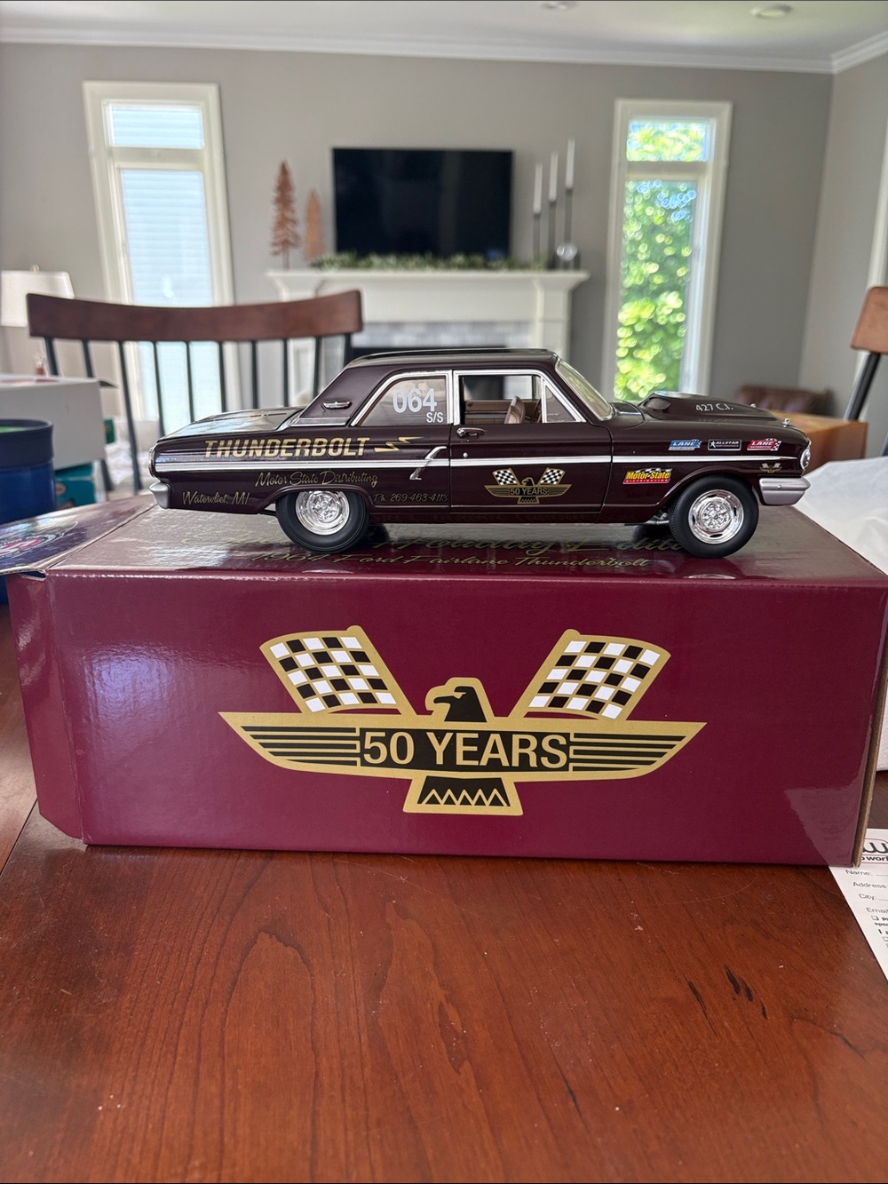 Classic Thunderbolt Die-Cast Model Car - Brown